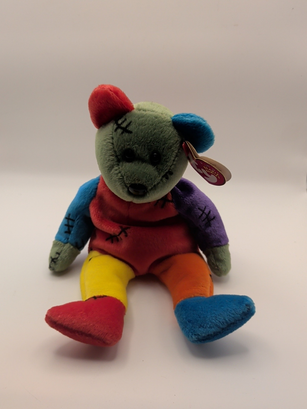 Ty Beanie Baby *Frankenteddy* the Halloween Bear with Tags - 2001 Plush Toy (H)